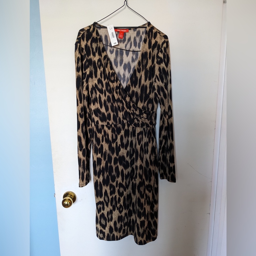 Joe fresh leopard print dress size small